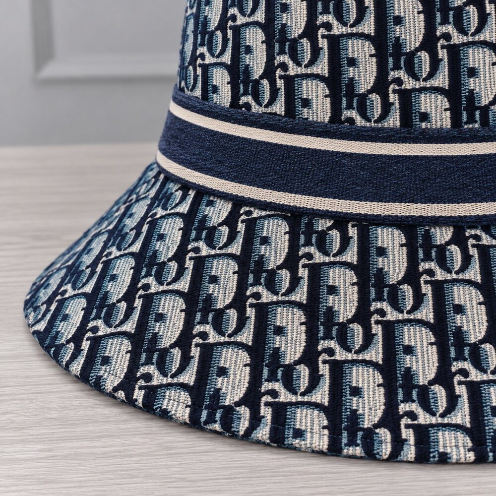 Dior Teal Jacquard Bucket Hat - Picture 6 of 6
